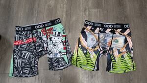 Lot of 2 ODD Soho Boxer Briefs Mens Size Small Monopoly & $100 Bill Money NWT